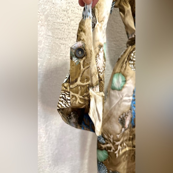 Gorgeous HTF Vintage Cache Shirt Dress NWT 8 M Beach Print Reef Seashell Animal - Picture 9 of 11